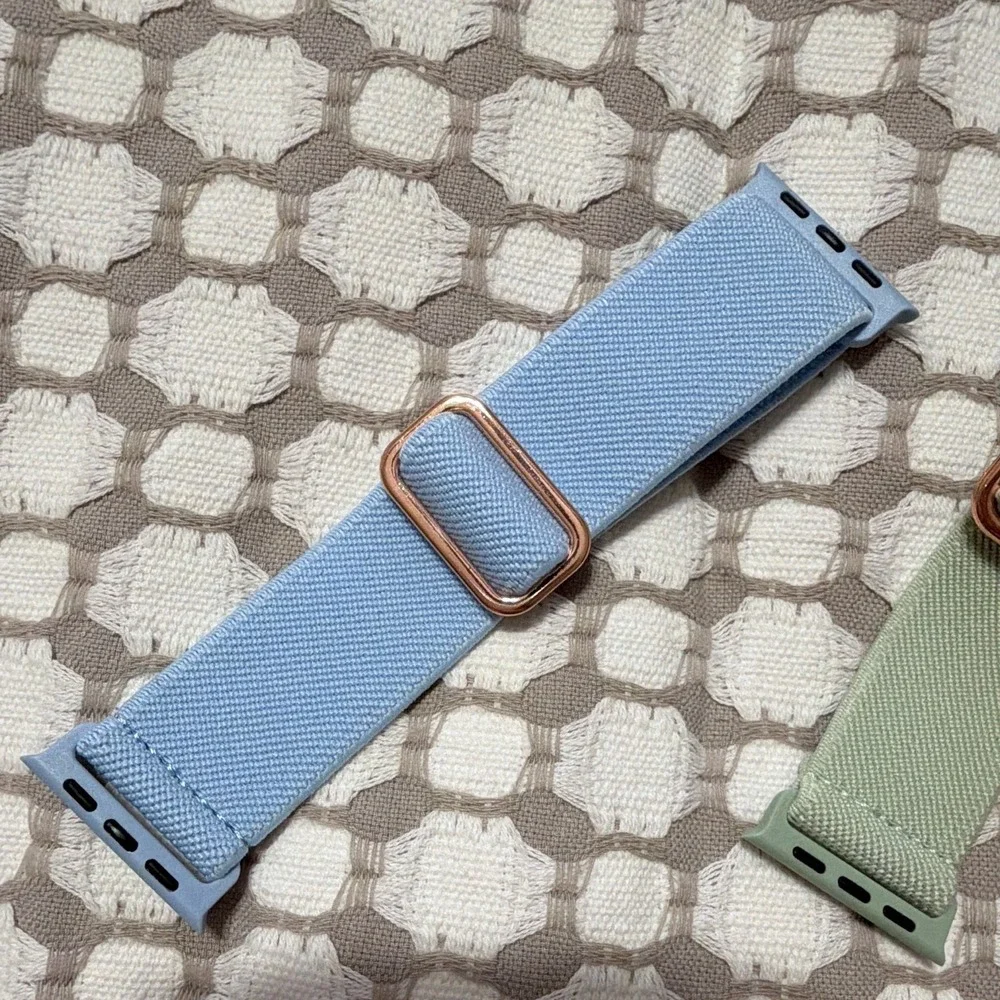 3-Pack Nylon Loop Bands‎ for Apple Watch 38/40/41mm Blue Green Pink New